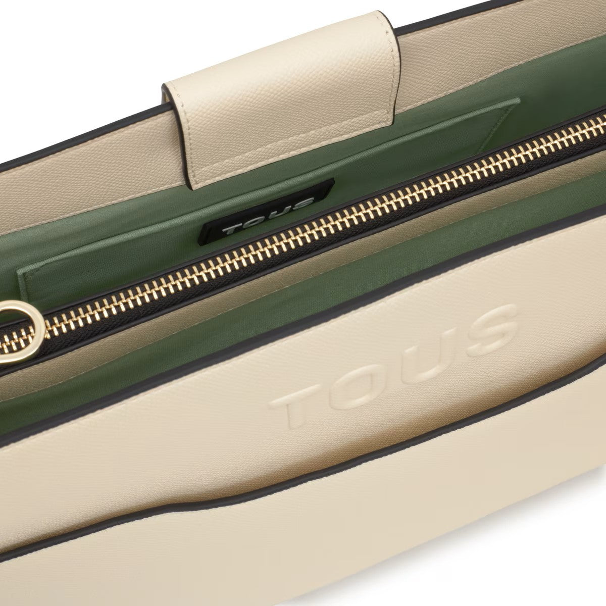 Bolso Tous Shopper M Audree Saffiano beige
