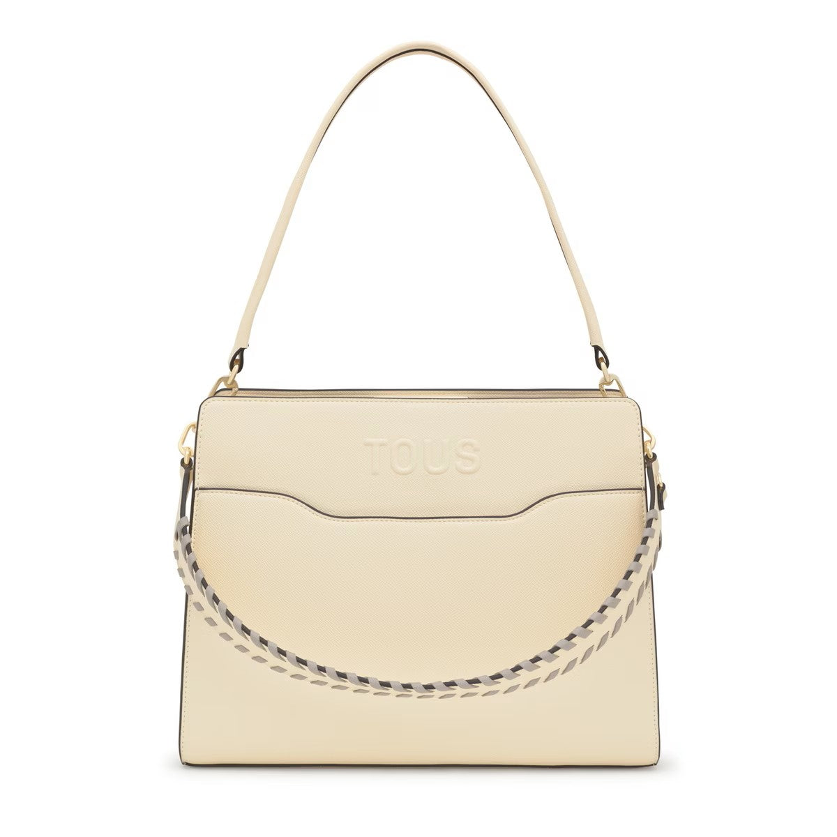 Bolso Tous Shopper M Audree Saffiano beige
