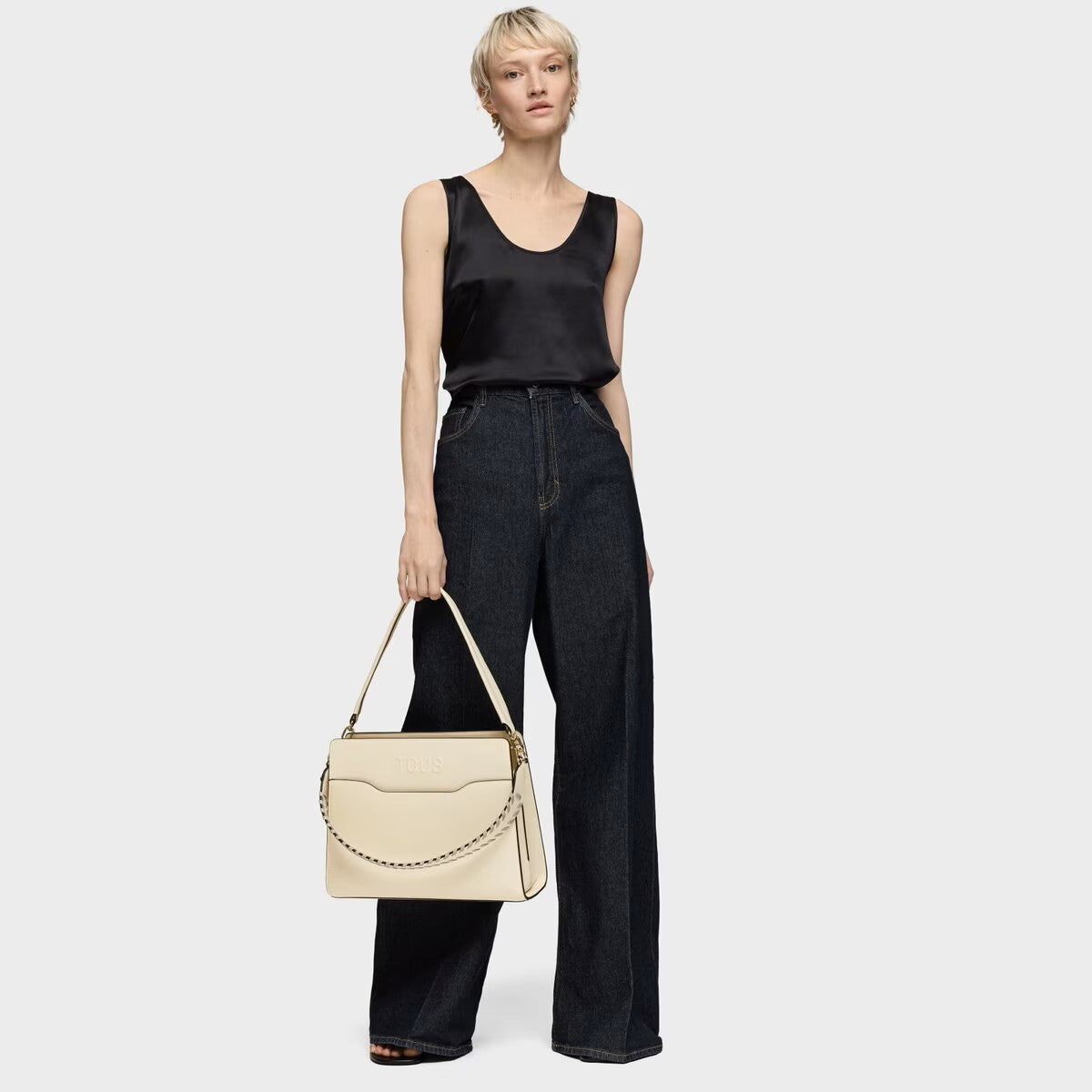 Bolso Tous Shopper M Audree Saffiano beige
