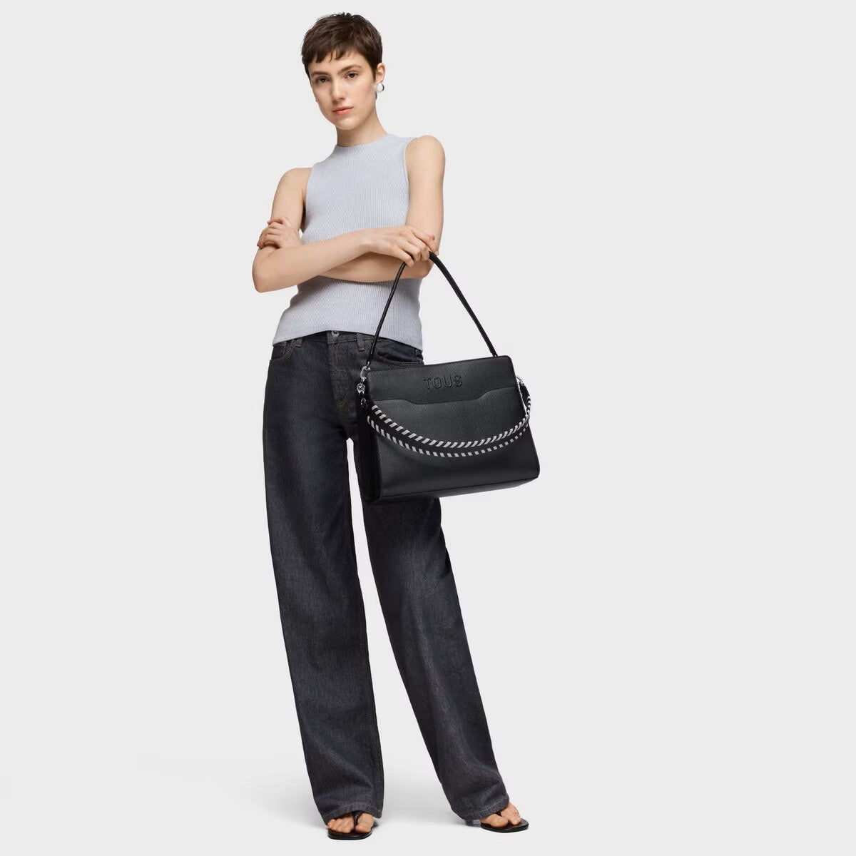 Bolso Tous Shopper M Audree Saffiano beige