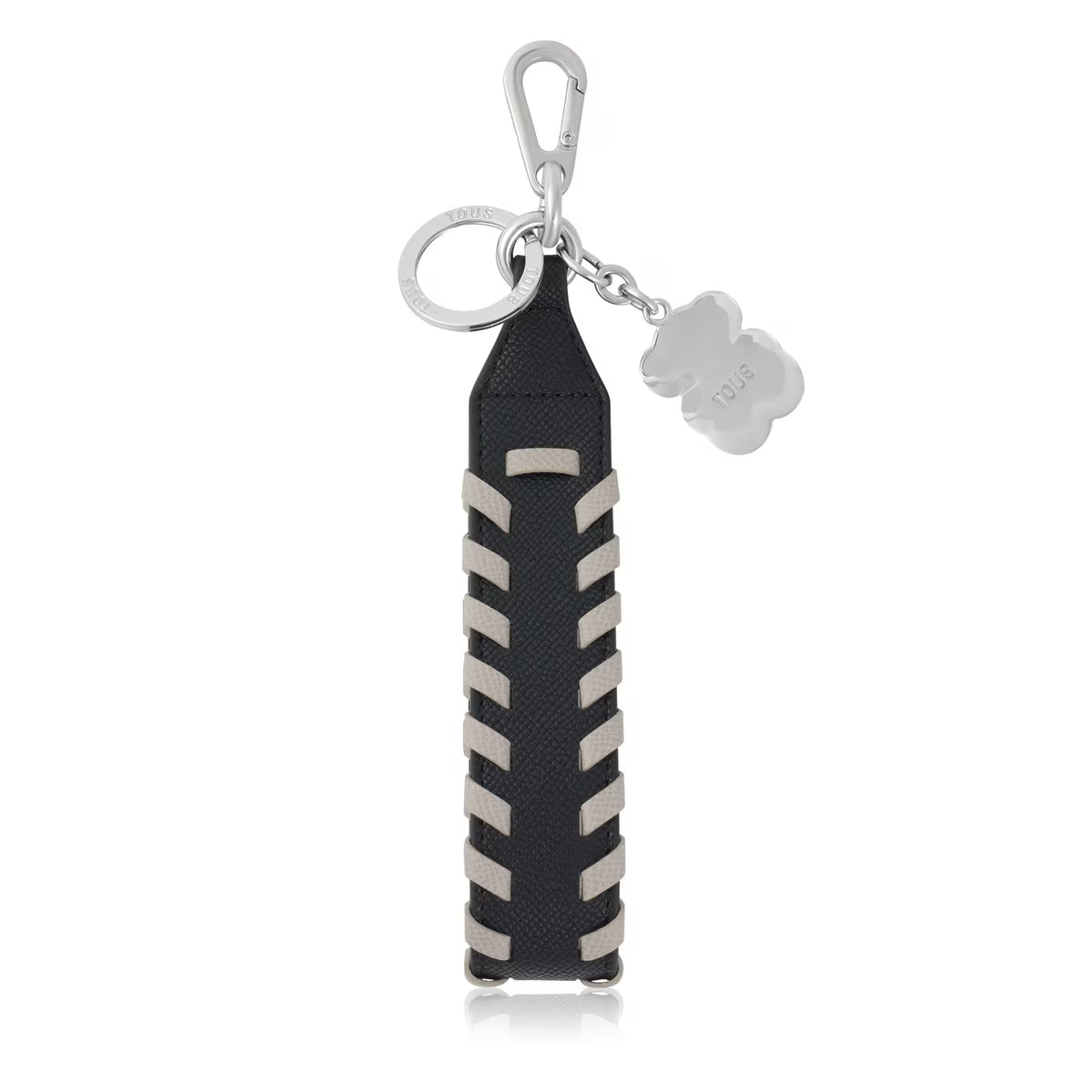 Llavero Tous negro y gris Ribbon Braid