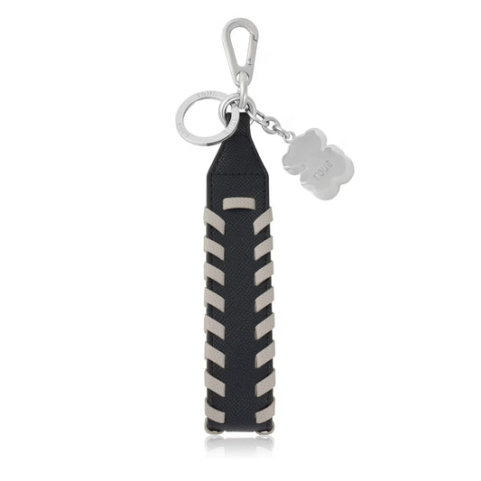 Llavero Tous negro y gris Ribbon Braid