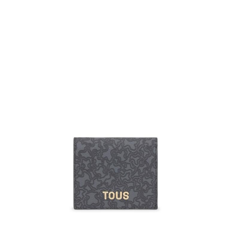 Cartera Tous billetera pequeña gris oscuro Kaos Mini Lines