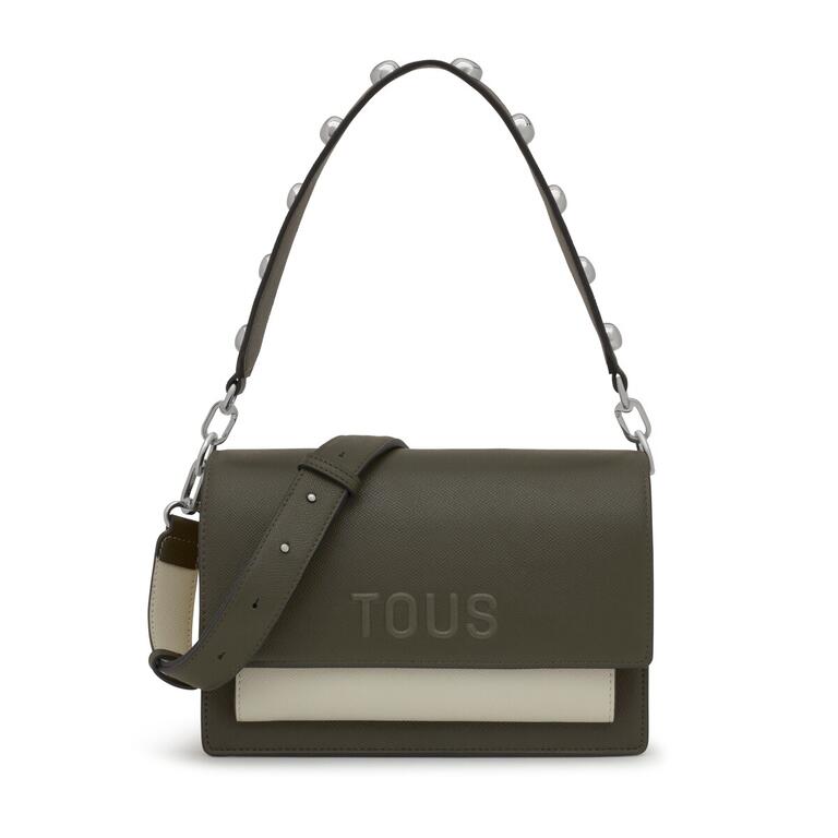 Bolso Tous Bandolera M Audree Saffiano verde-caqui