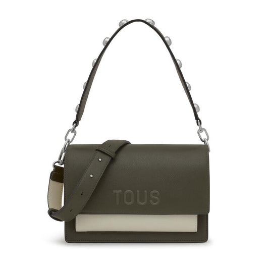 Bolso Tous Bandolera M Audree Saffiano verde-caqui