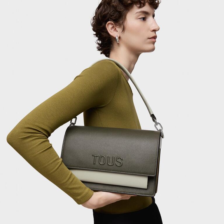 Bolso Tous Bandolera M Audree Saffiano verde-caqui