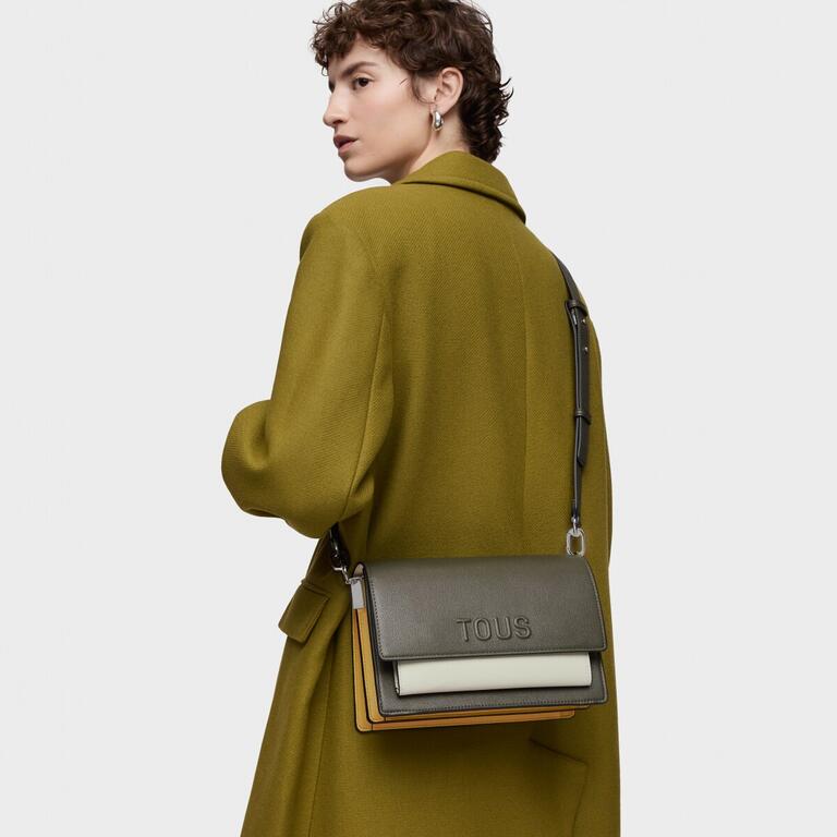 Bolso Tous Bandolera M Audree Saffiano verde-caqui