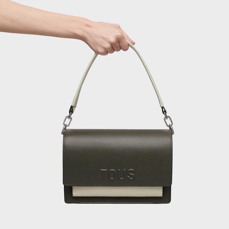 Bolso Tous Bandolera M Audree Saffiano verde-caqui