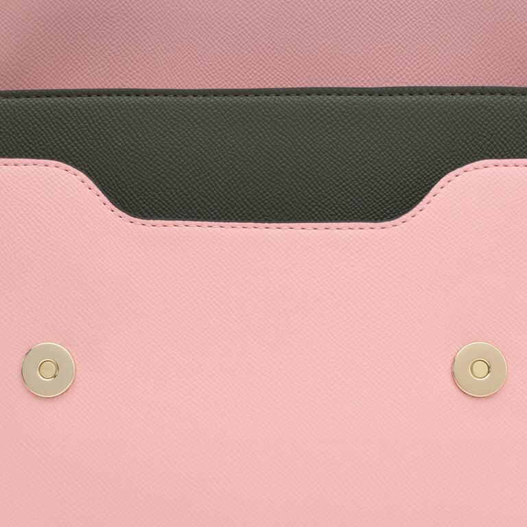 Bolso Tous Bandolera M Audree Saffiano rosa-gris