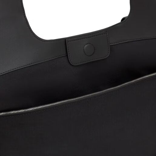 Bolso Tous capazo L Lirio rafia negro