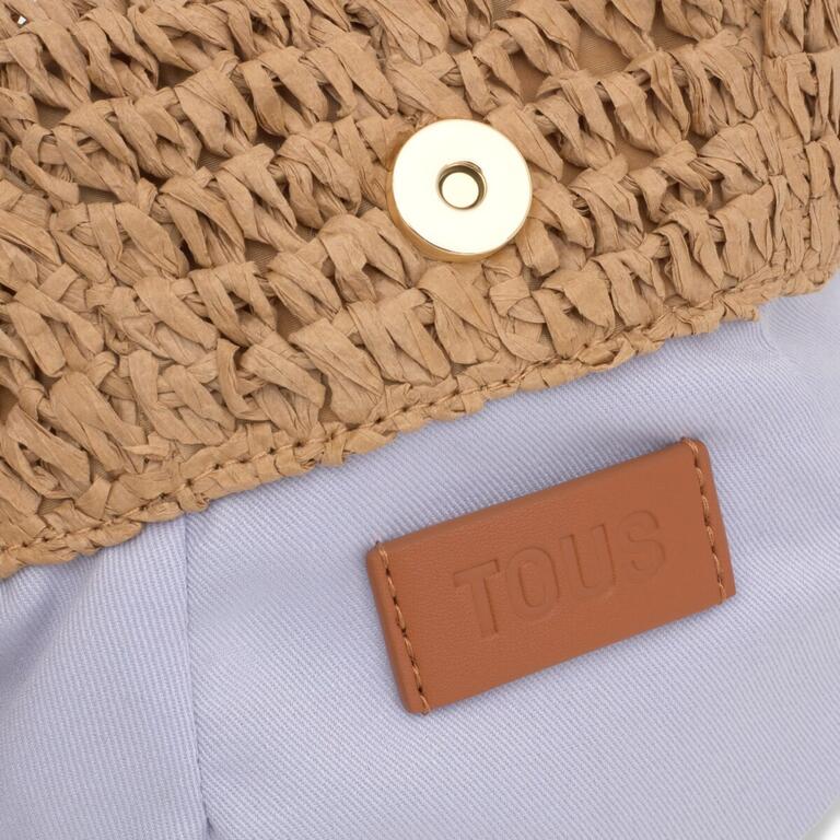 Bolso Tous Bombonera Daisy Rafia marrón
