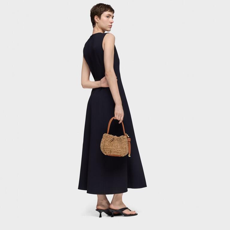 Bolso Tous Bombonera Daisy Rafia marrón