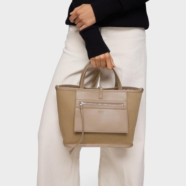 Bolso Tous Capazo M double-way bear beige