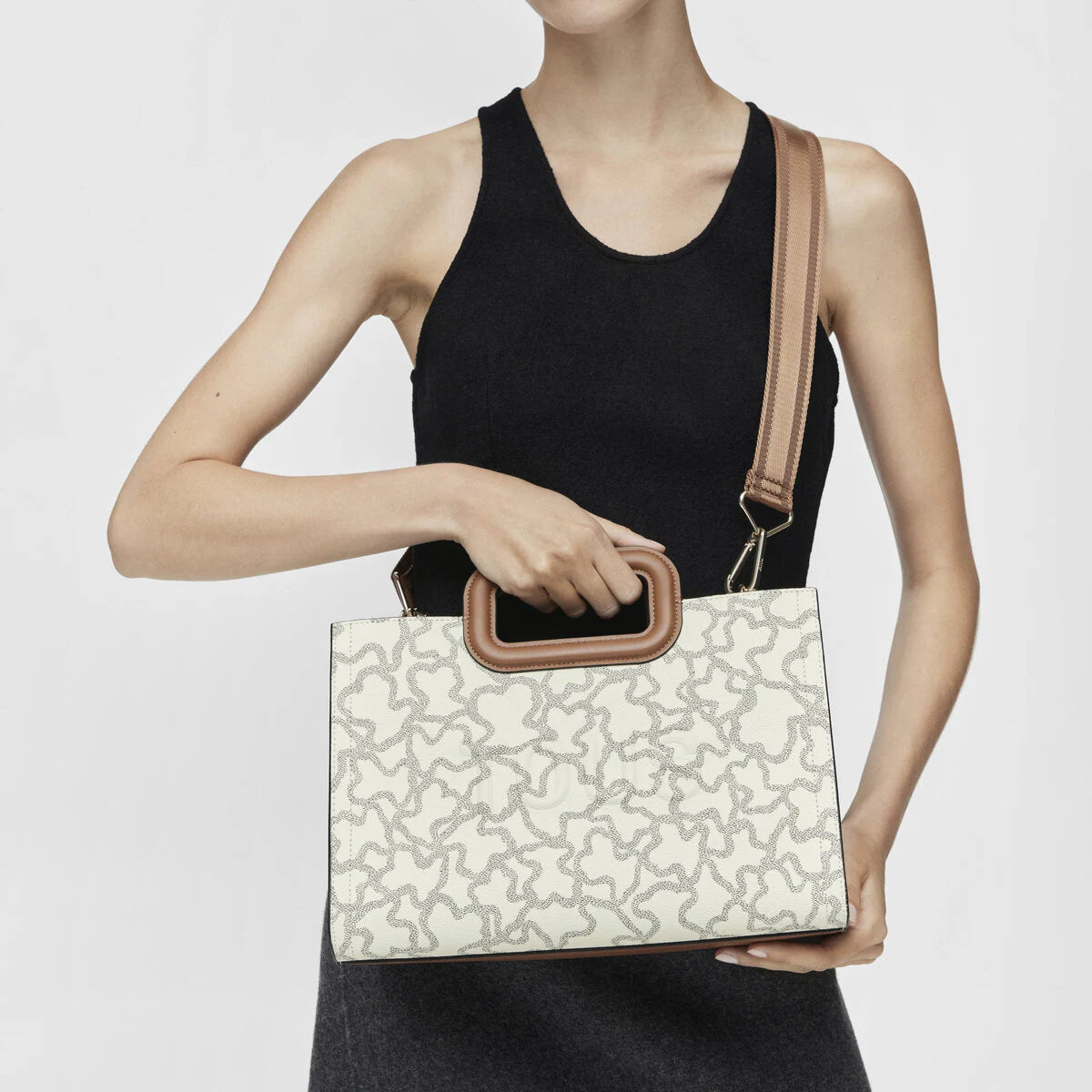 Bolso Tous Shopper M Amaya Beige Kaos I