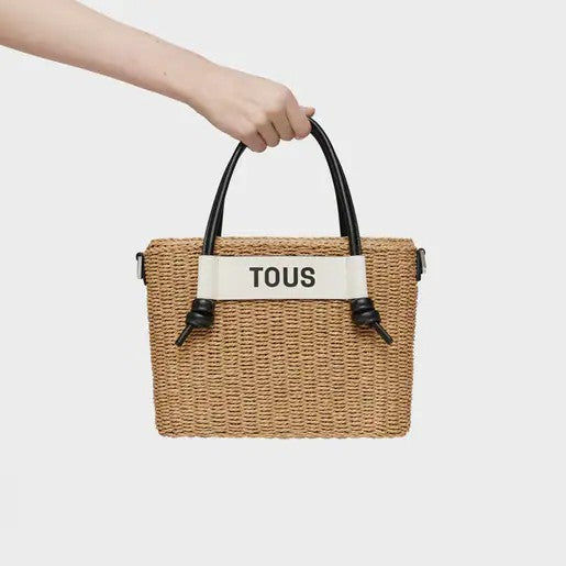 Bolso Tous saca scoubidou mediano natural negro