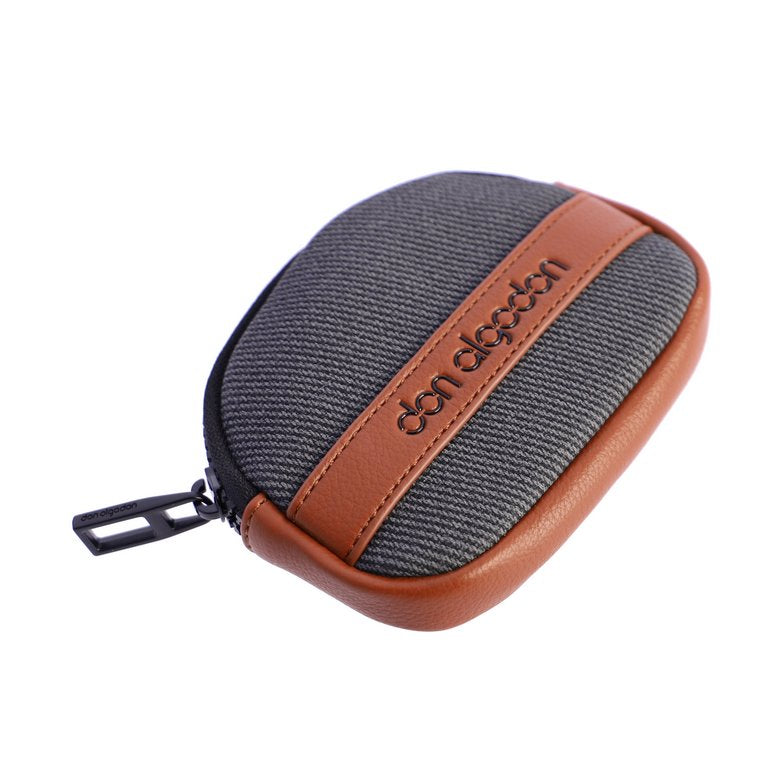Cartera Don Algodón monedero Biella gris y marrón