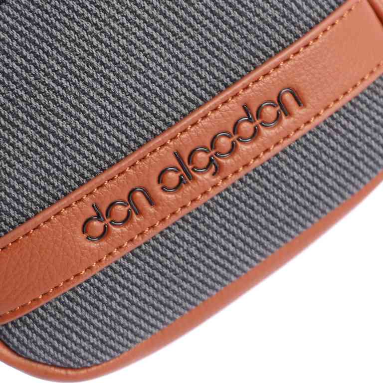 Cartera Don Algodón monedero Biella gris y marrón