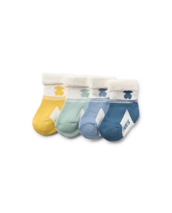 Set 4 Calcetines Tous Baby Azul 0/6M
