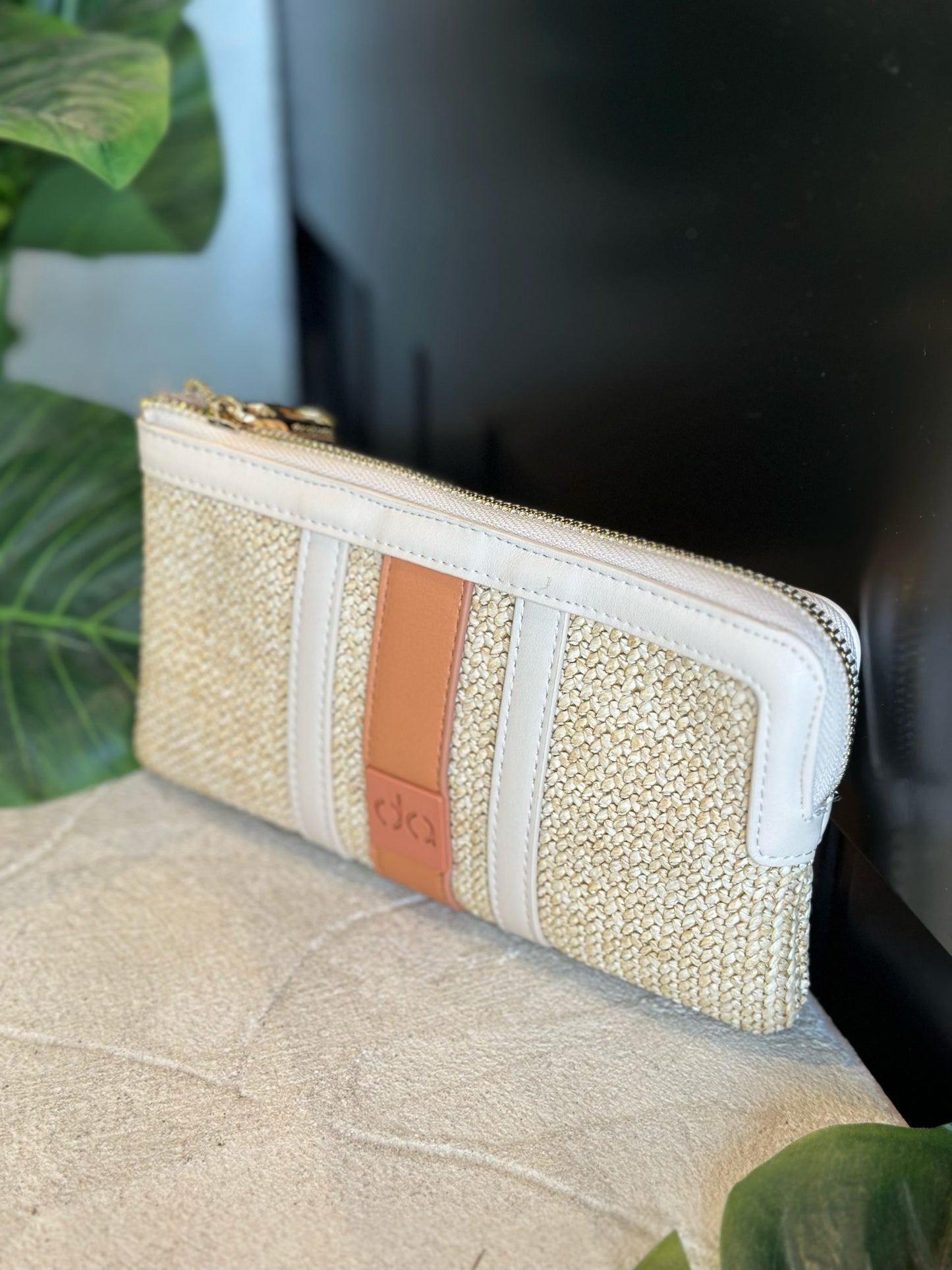 Cartera Don Algodón Rombos Marfil