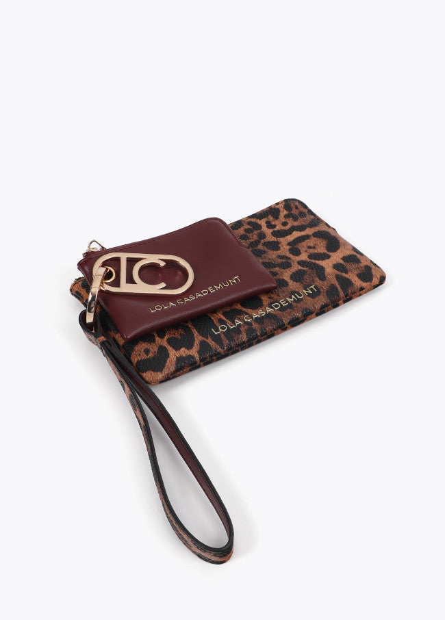 Cartera Lola Casademunt con monedero bicolor con logo