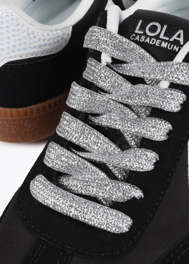 Deportivas Lola Casademunt tejido tipo nylon con detalles de strass