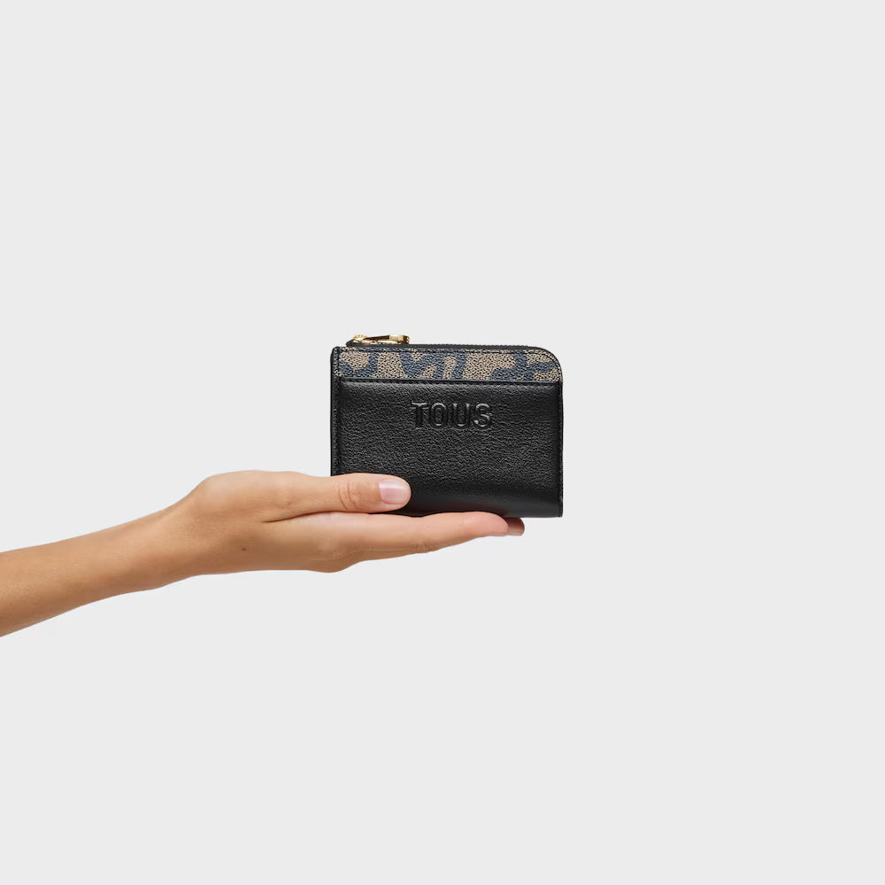 Monedero tarjetero Tous negro Kaos Icon