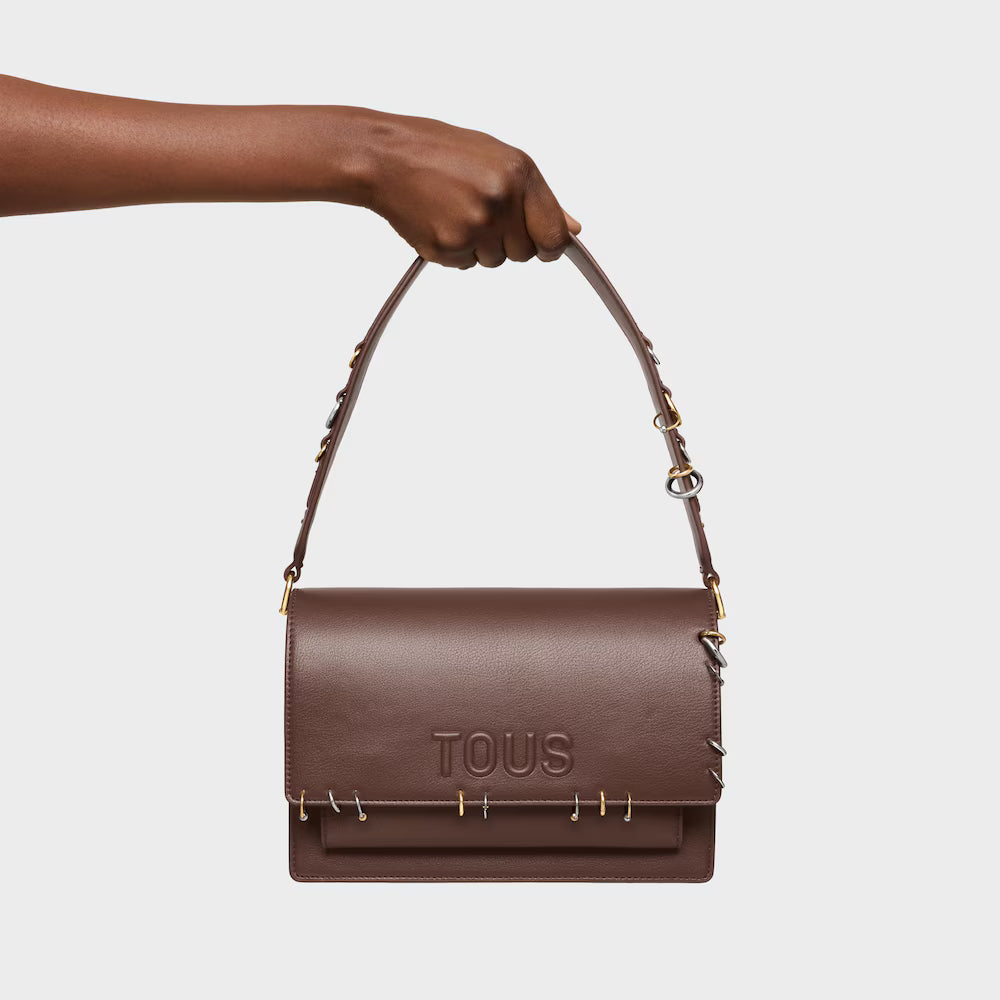 Bolso Tous Bandolera Audree earrings M marrón