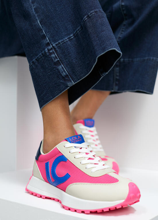 Deportivas Lola Casademunt Fucsia y Azul