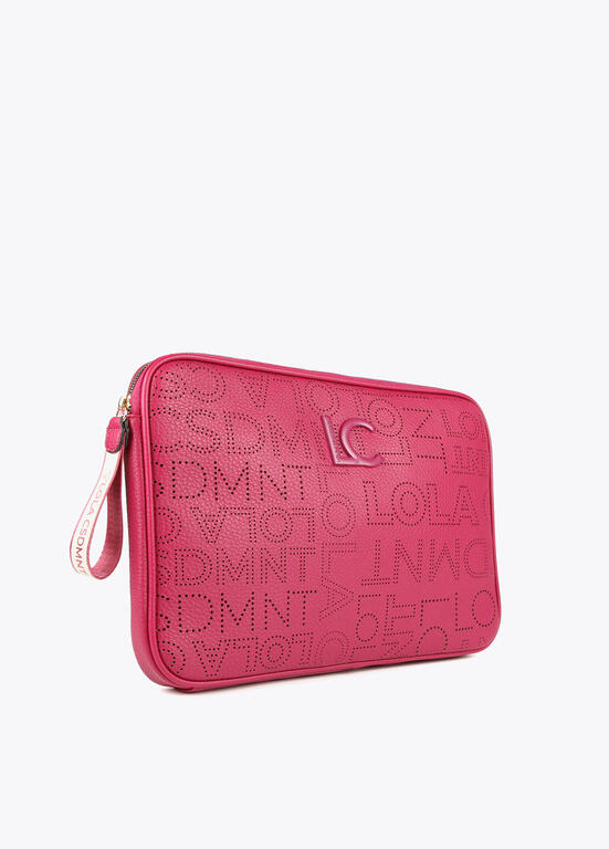 Funda Ordenador Lola Casademunt Efecto Piel Fucsia