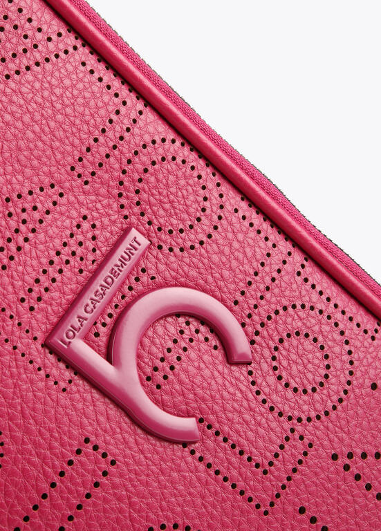 Funda Ordenador Lola Casademunt Efecto Piel Fucsia