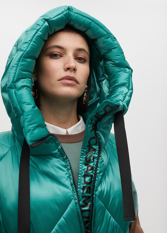 Chaleco Lola Casademunt acolchado capucha Turquesa