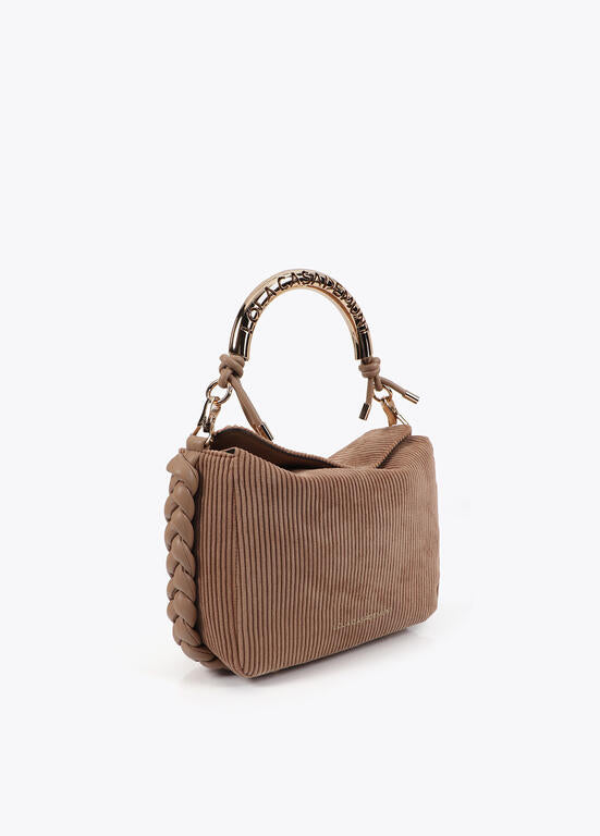 Bandolera Lola Casademunt  asa metalizada personalizada BEIGE