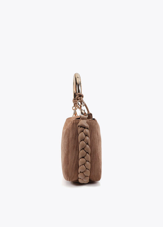 Bandolera Lola Casademunt  asa metalizada personalizada BEIGE