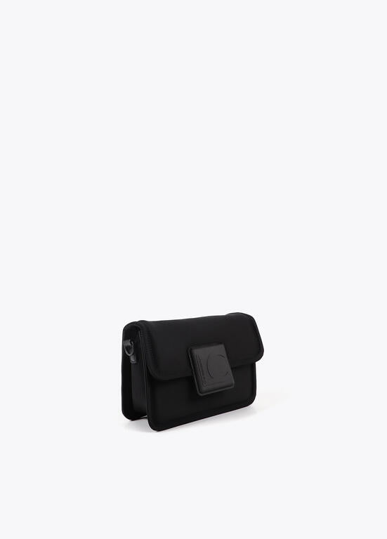 Bandolera Lola Casademunt tejido tipo neopreno con detalle de logo silicona al tono