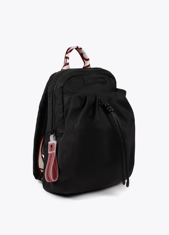 Mochila Lola Casademunt Nylon asas logotipadas a contraste