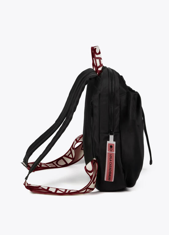 Mochila Lola Casademunt Nylon asas logotipadas a contraste