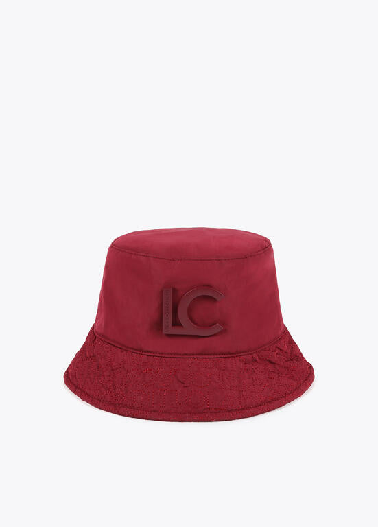 Sombrero Lola Casademunt tipo bucket logomanía Burdeos