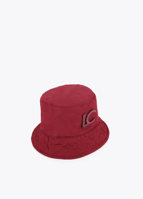 Sombrero Lola Casademunt tipo bucket logomanía Burdeos