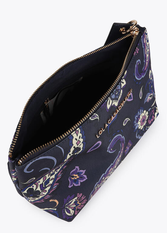 Neceser Lola estampado flores AZUL-GRIS