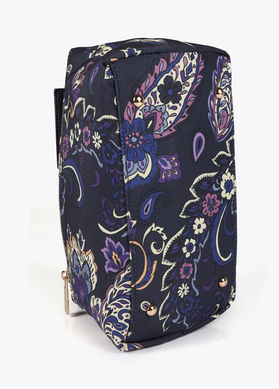 Neceser Lola estampado flores AZUL-GRIS