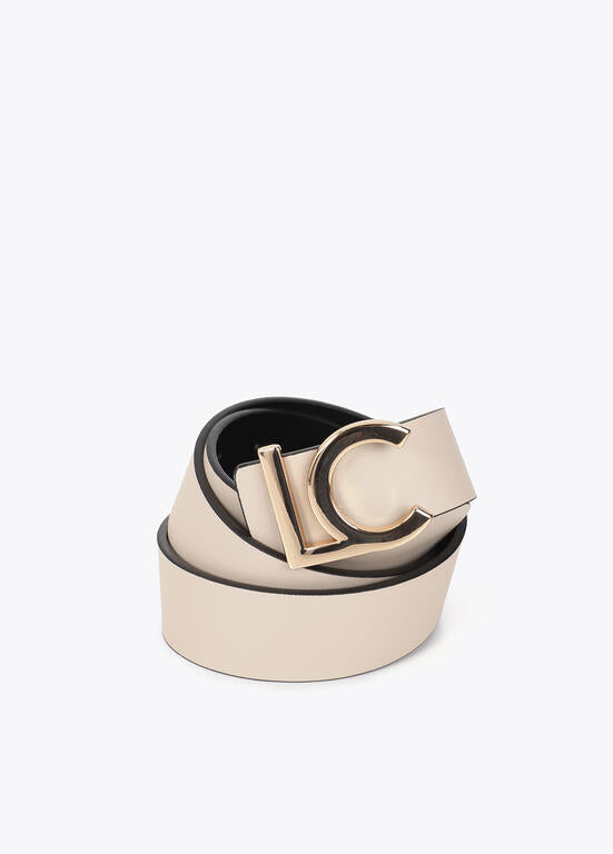 Cinturón Lola Casademunt reversible hebilla LC NEGRO-CRUDO