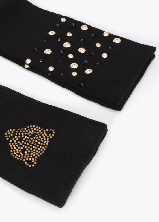 PACK REGALO CALCETINES CON PERLAS Y CRISTALES GRIS-MULTICOLOR