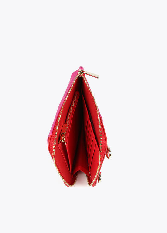 Bolsito para el móvil Lola Casademunt bicolor efecto piel rosa-rojo