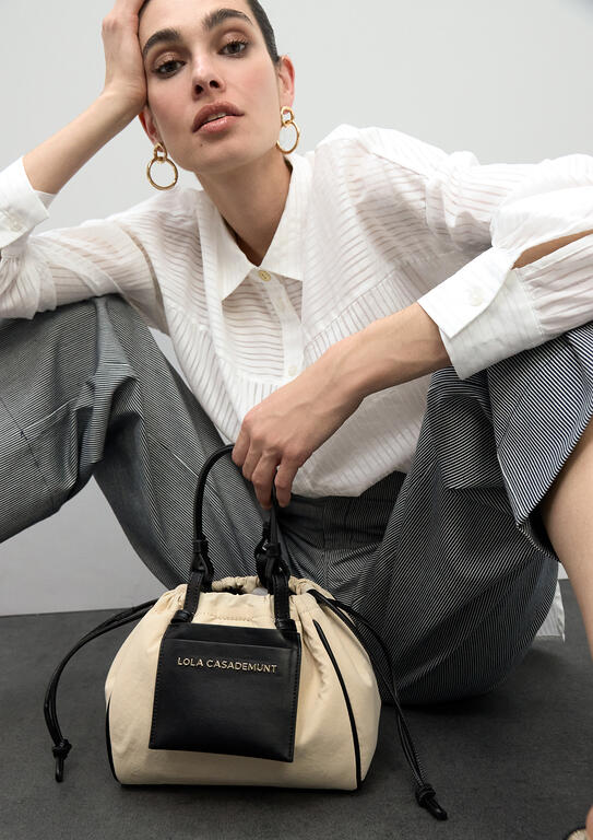 Bolso Lola Casademunt Mini Shopper combinado nylon