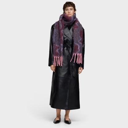 Bufanda Grande Tous gris oscuro y burdeos Bear Waves