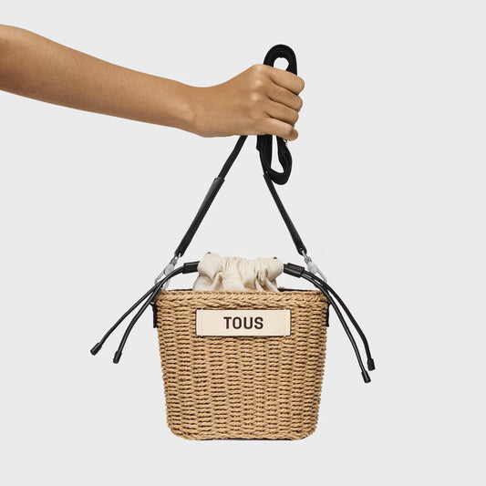 Bolso Tous saca scoubidou natural negro