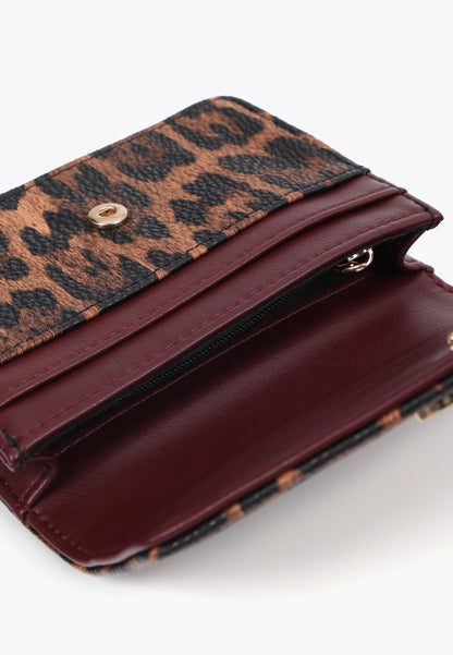 Monedero Lola Casademunt y llavero forrado LC MARRON-NEGRO