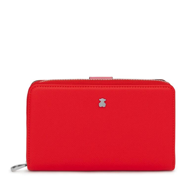 Cartera Tous Billetera new dubai Saffiano M Rojo