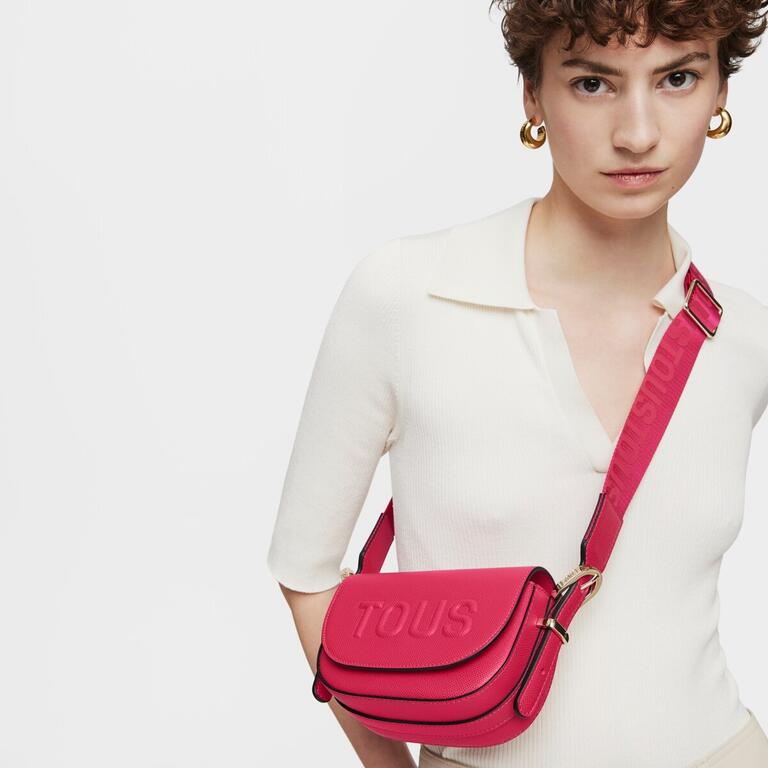 Bolso Tous Bandolera Mini Medialuna Fucsia