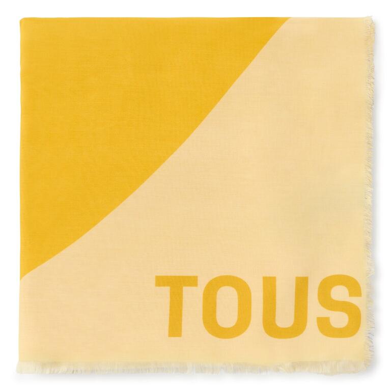 Fular Tous 200X90 Blurry Heart Mostaza